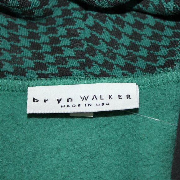 Bryn Walker Womens Pike Poncho Bamboo Cotton Fleece Green Black Size Large NWT - Picture 4 of 10